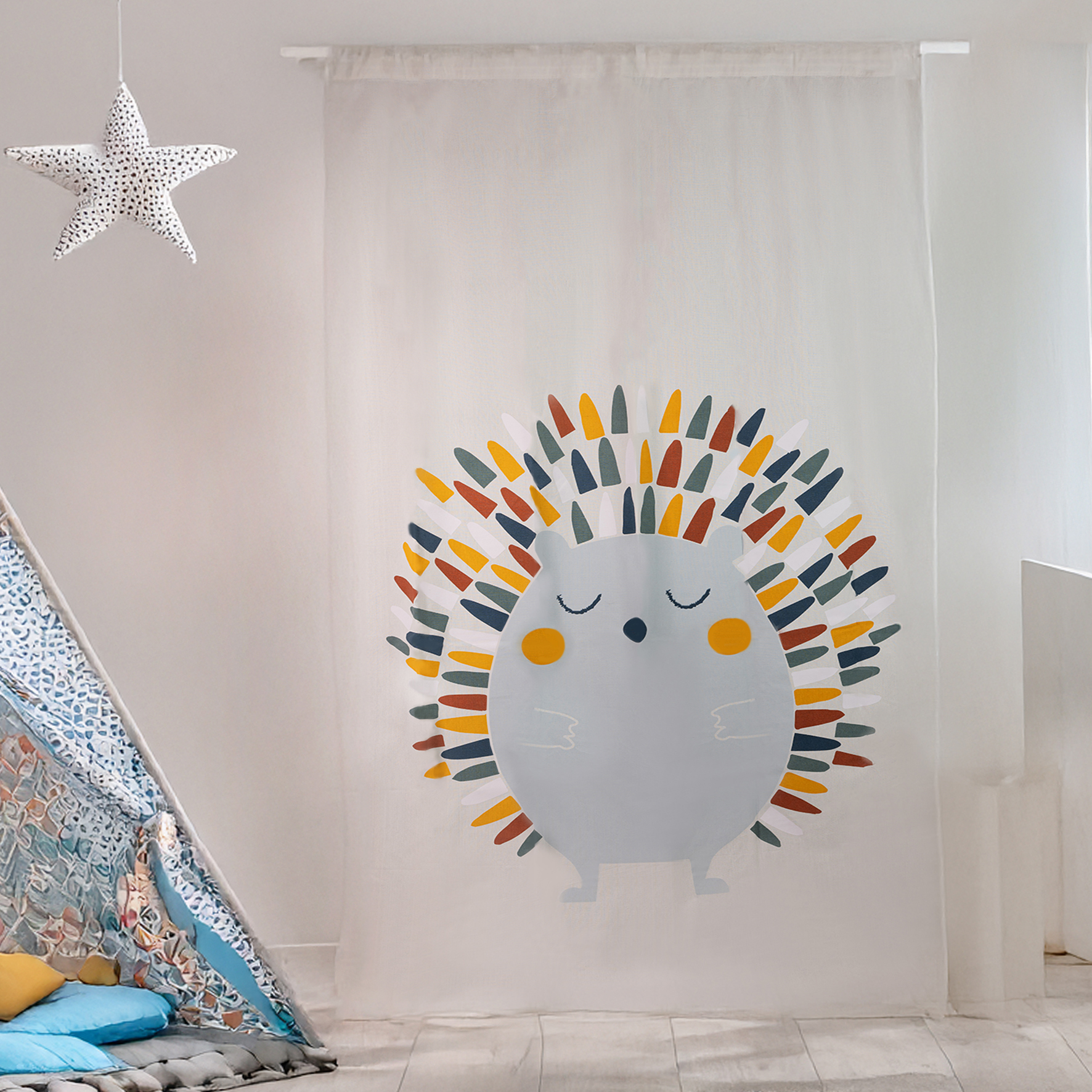 KIDS CURTAIN HALF SUN 150X280 WITH EYELETS