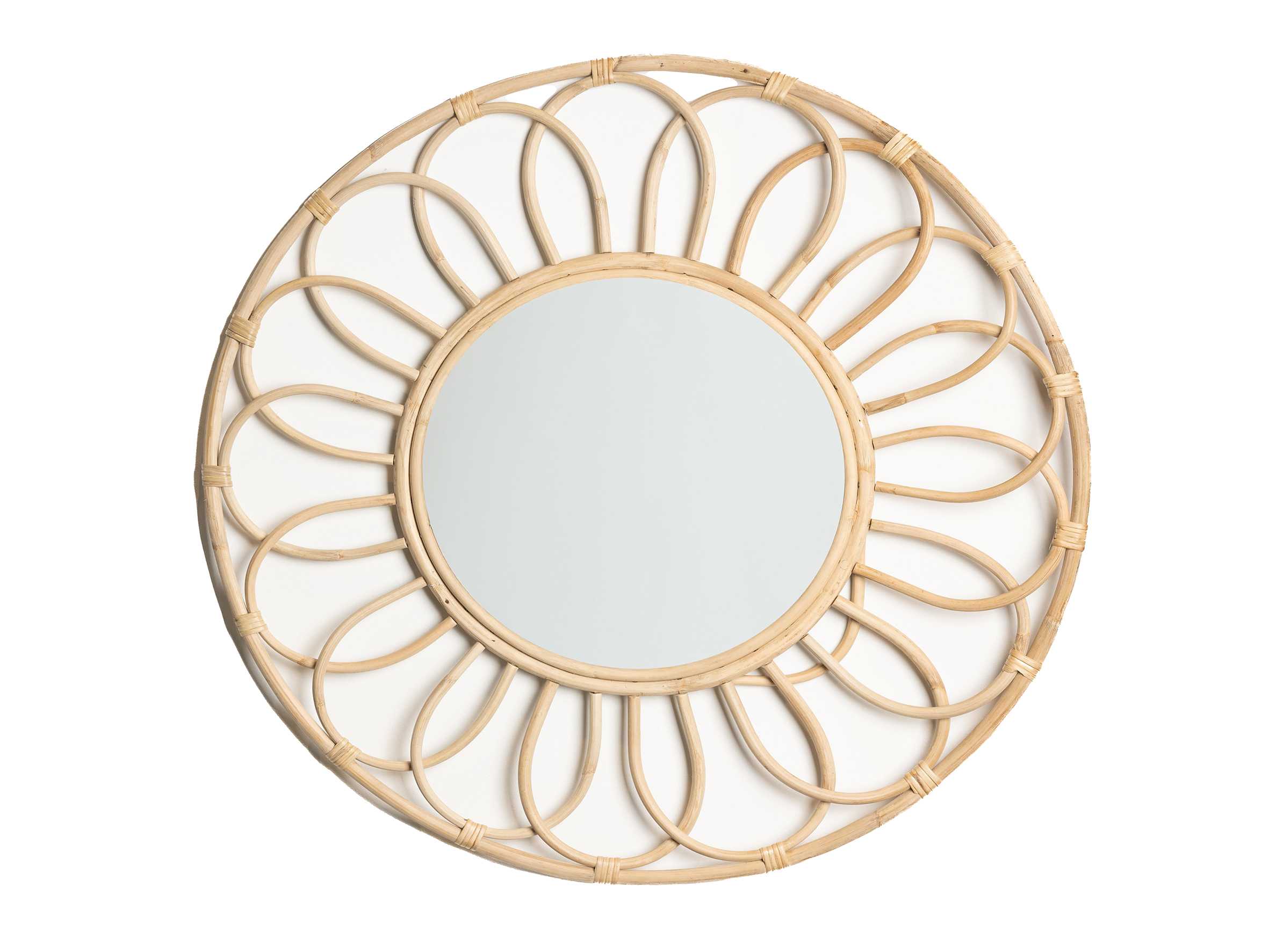 ΚΑΘΡΕΠΤΗΣ ΜΕ ΚΟΡΝΙΖΑ ΑΠΟ RATTAN NATURAL D60