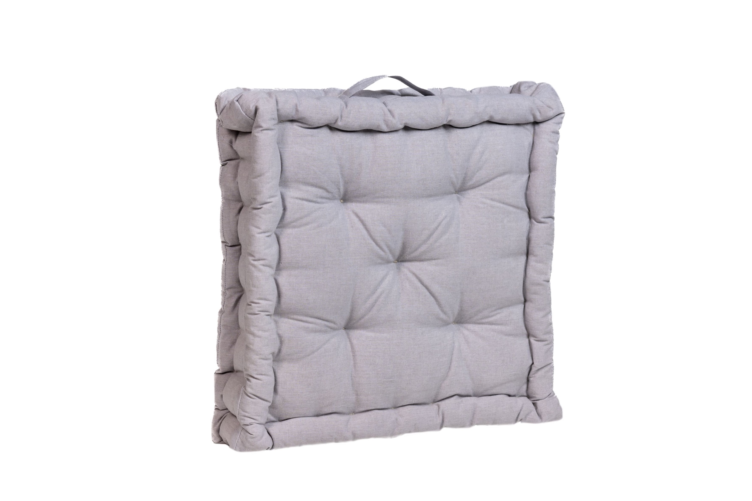 FLOOR CUSHION SOLID GREY 40X40