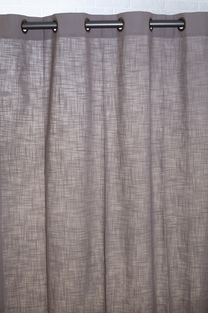 COTTON CURTAIN STONE WITH WEAVING DESIGN 140X260 WITH EYELETS