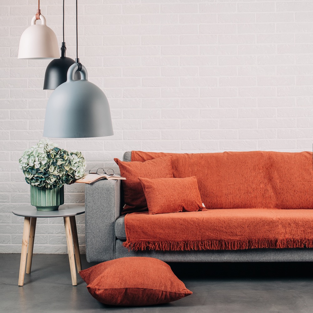 FLOOR CUSHION PLAIN TERRACOTTA 60X60
