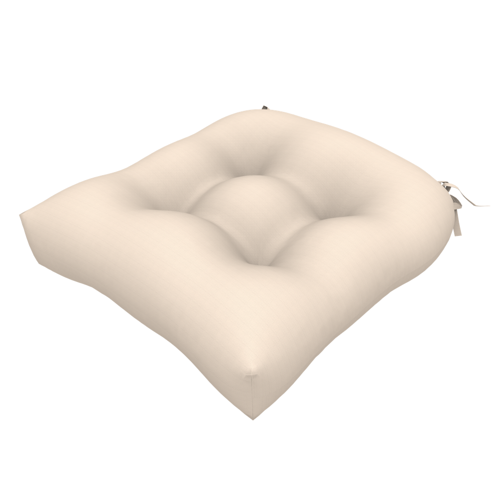  WATERPROOF CHAIR CUSHION PLAIN BEIGE SET OF 2 PCS 48X48X12.5
