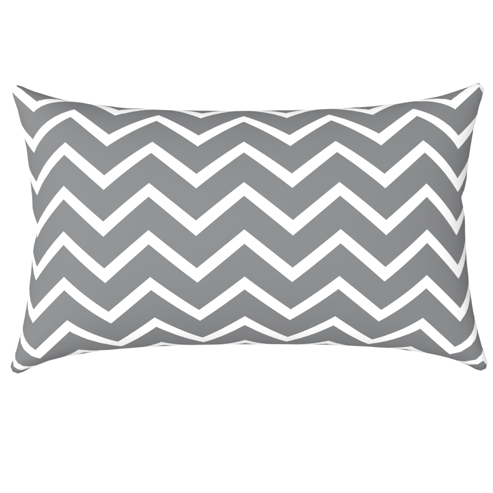  WATERPROOF CUSHION CHEVRON GREY 30X50