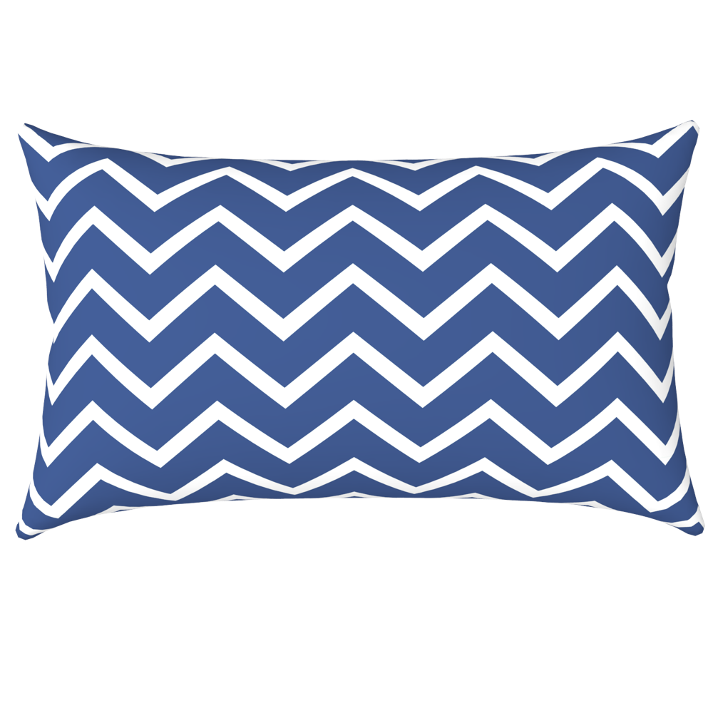  WATERPROOF CUSHION CHEVRON NAVY BLUE 30X50