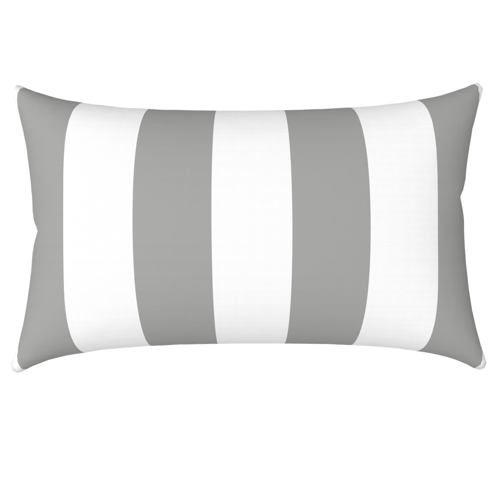  WATERPROOF CUSHION STRIPED GREY 30X50