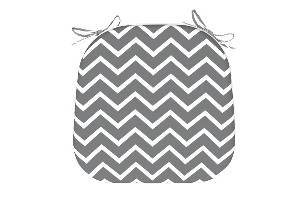  WATERPROOF CHAIR CUSHION CHEVRON GREY SET OF 2 PCS 40Χ42Χ5