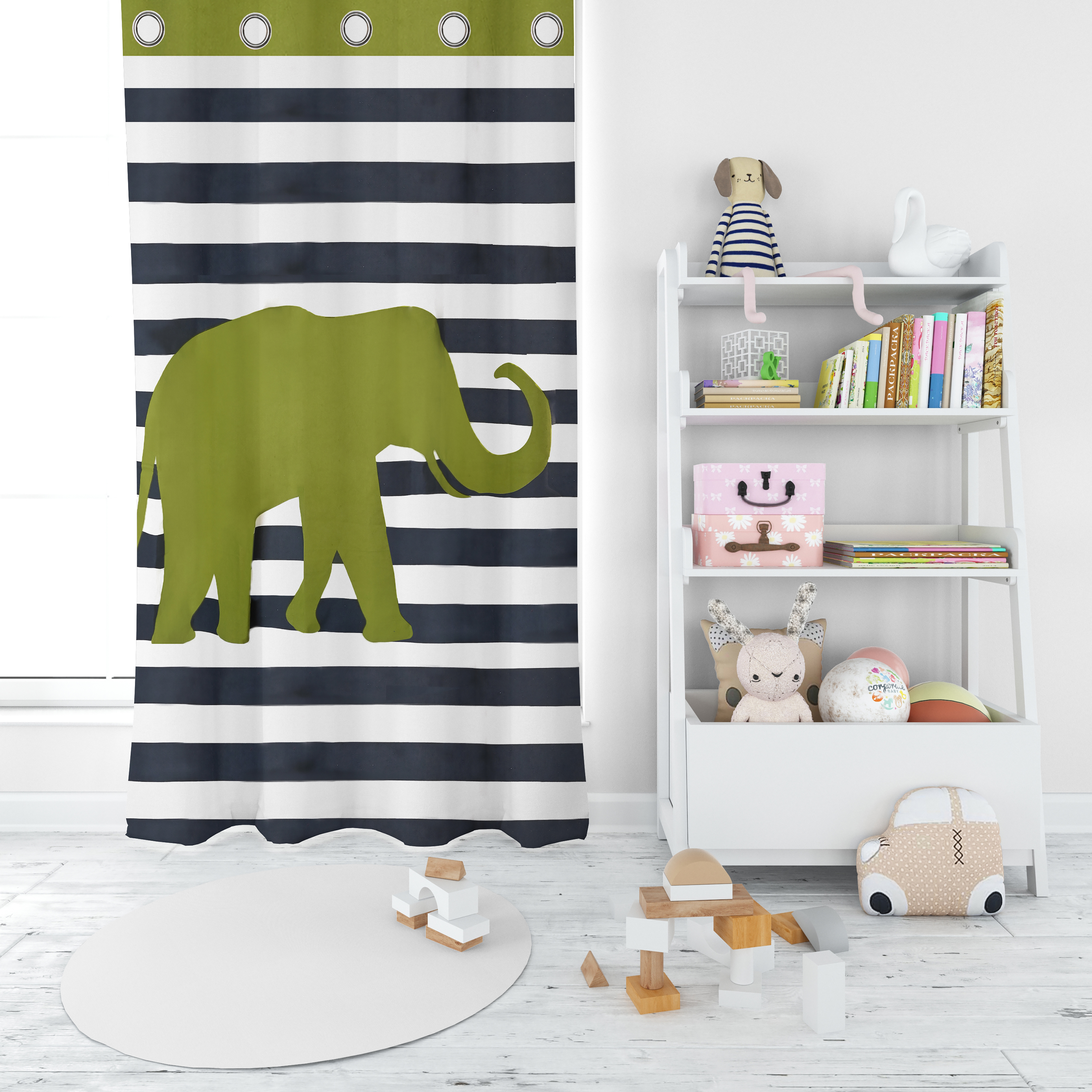 CHILDREN CURTAIN ELEPHANT 150X250 WITH EYELETS