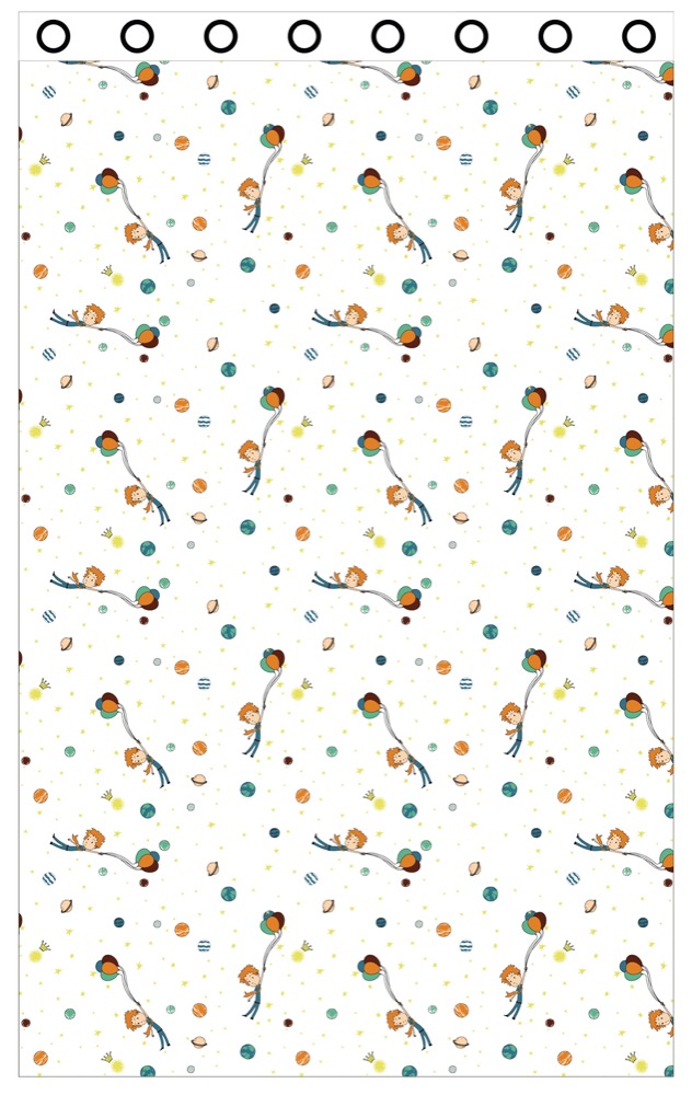 CHILDREN CURTAIN LITLE PRINCE 150X280 WITH EYELETS