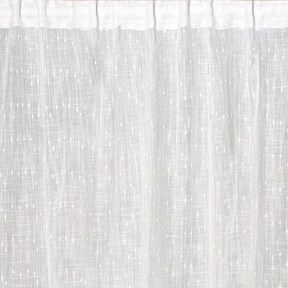 ΚΟΥΡΤΙΝΑ ΓΑΖΑ OFF-WHITE COTTON SNOW 200Χ290 ΜΕ ΤΡΕΣΑ