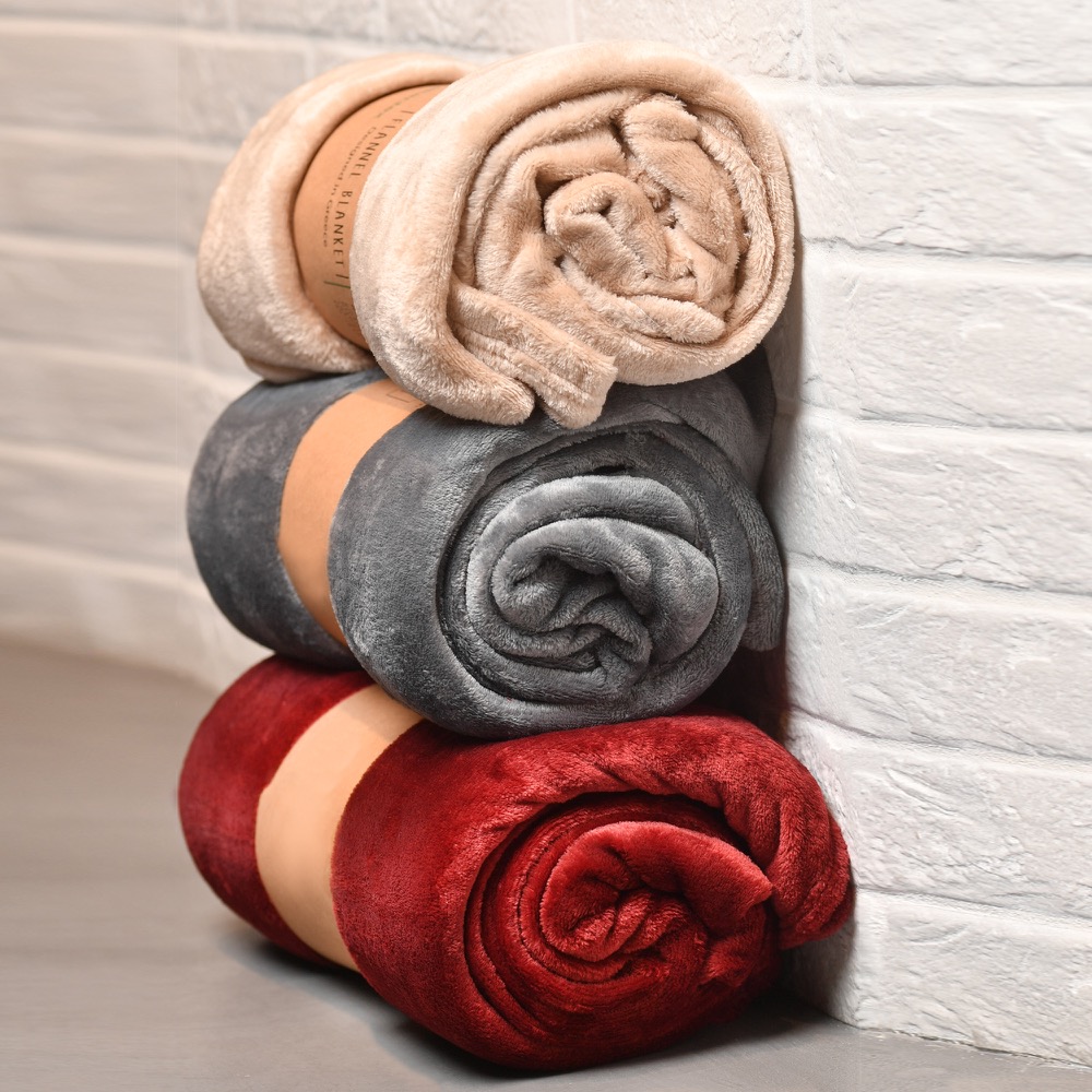 FLEECE BORDEAUX BLANKET
