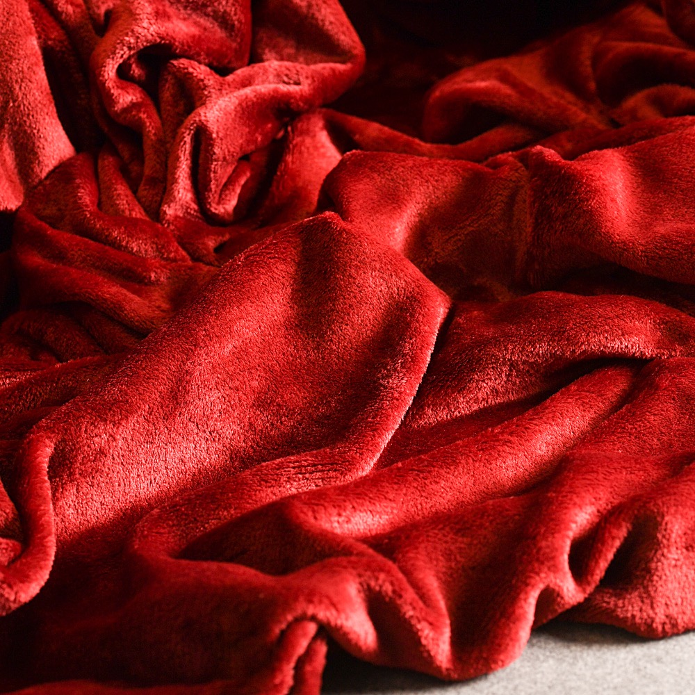 FLEECE BORDEAUX BLANKET