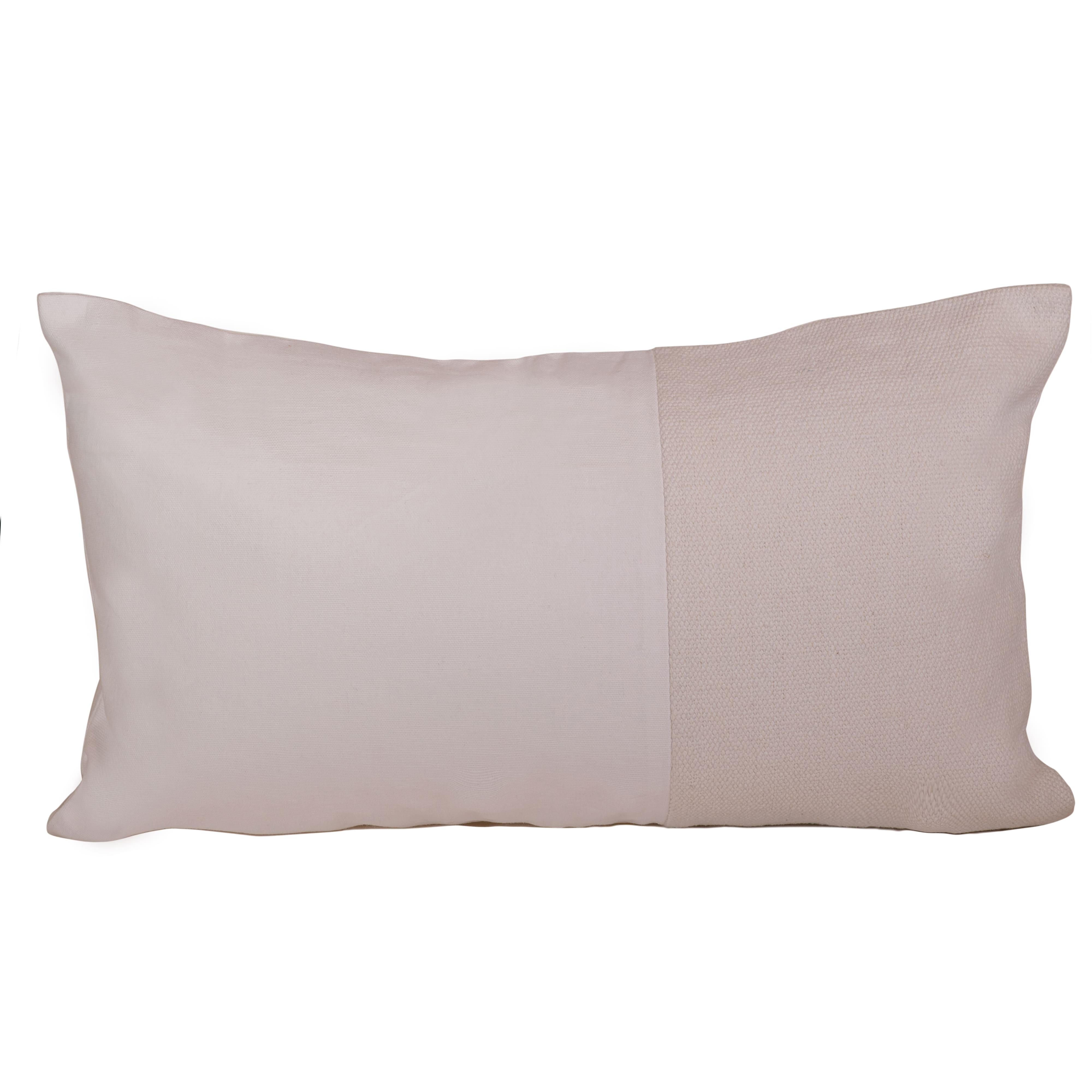  COTTON CUSHION 30X50 WOVEN WHITE