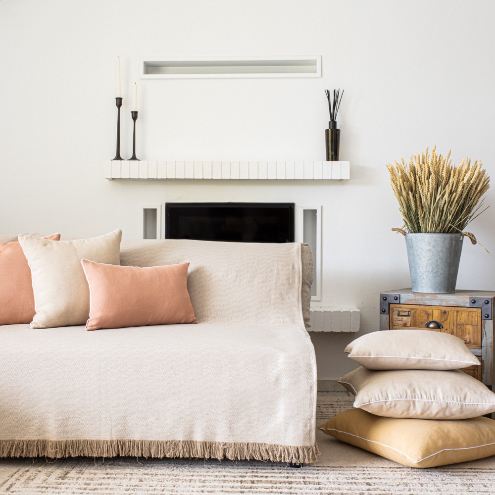 SOFA THROW EARTH BEIGE