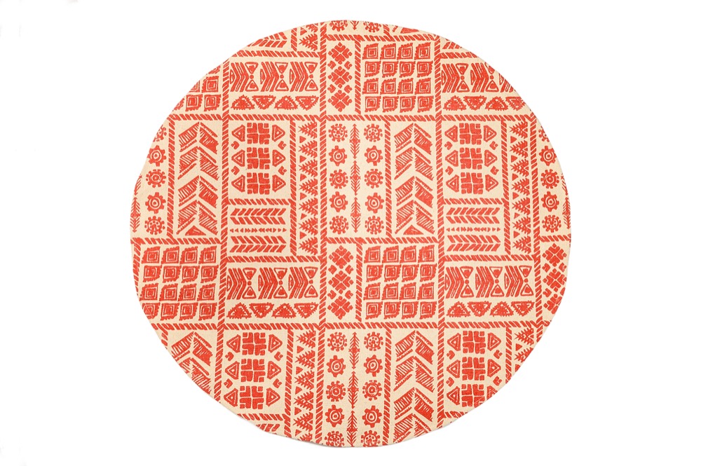 COTTON MAT MOSAIC ROUND D90