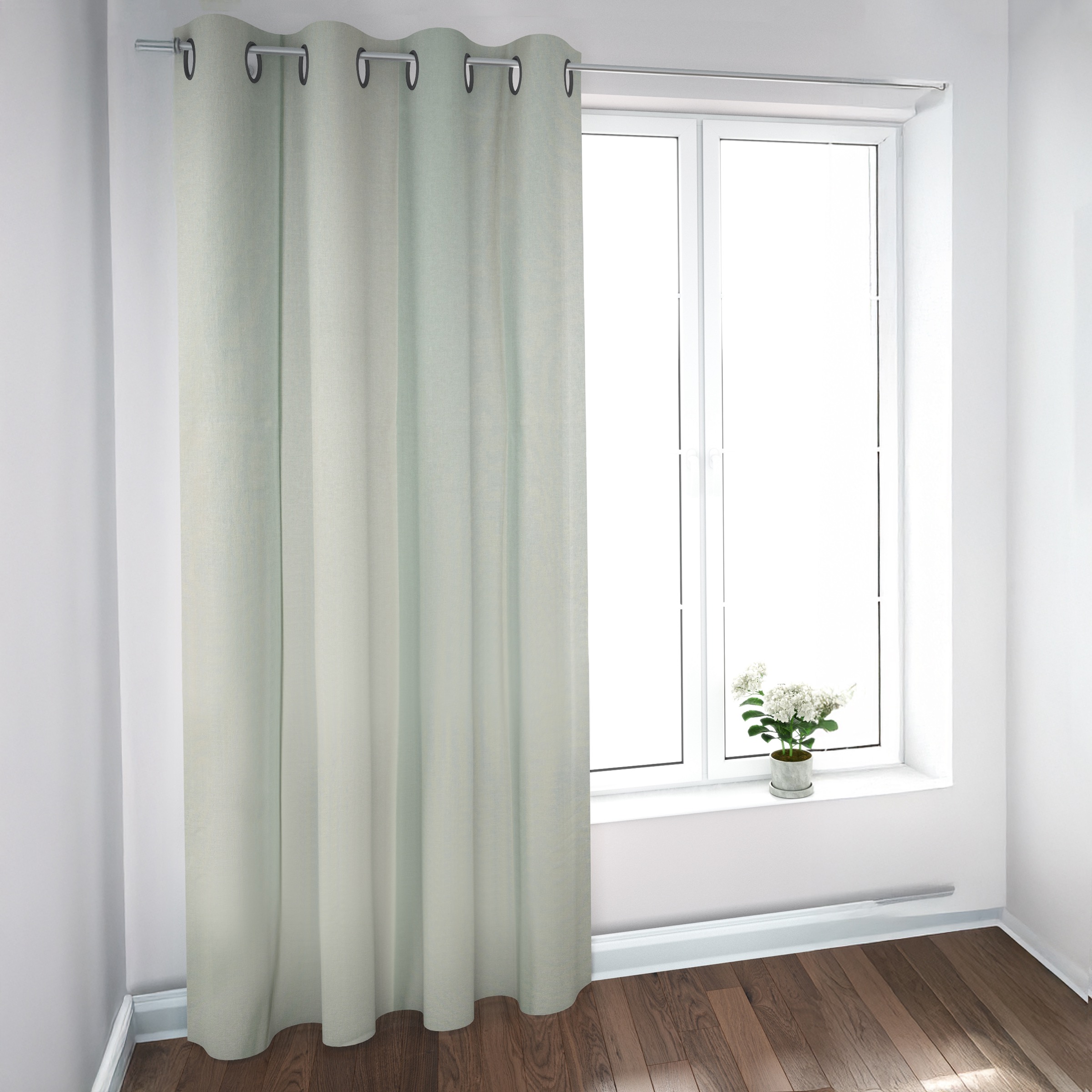 CURTAIN SOLID MINT140X260 WITH EYELETS