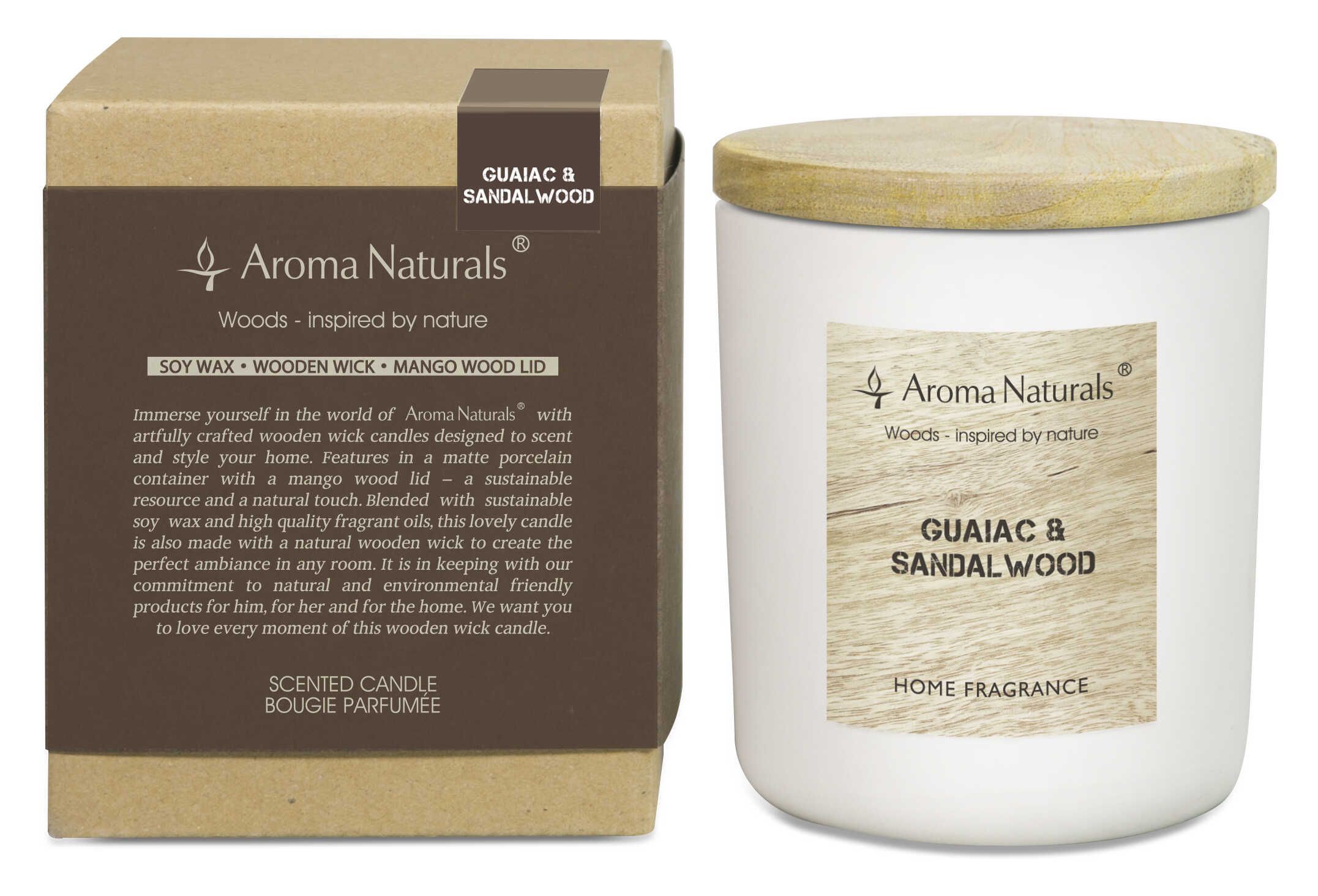  SCENTED CANDLE WOODS GUAIAC & SANDALWOOD 190GR 80X90