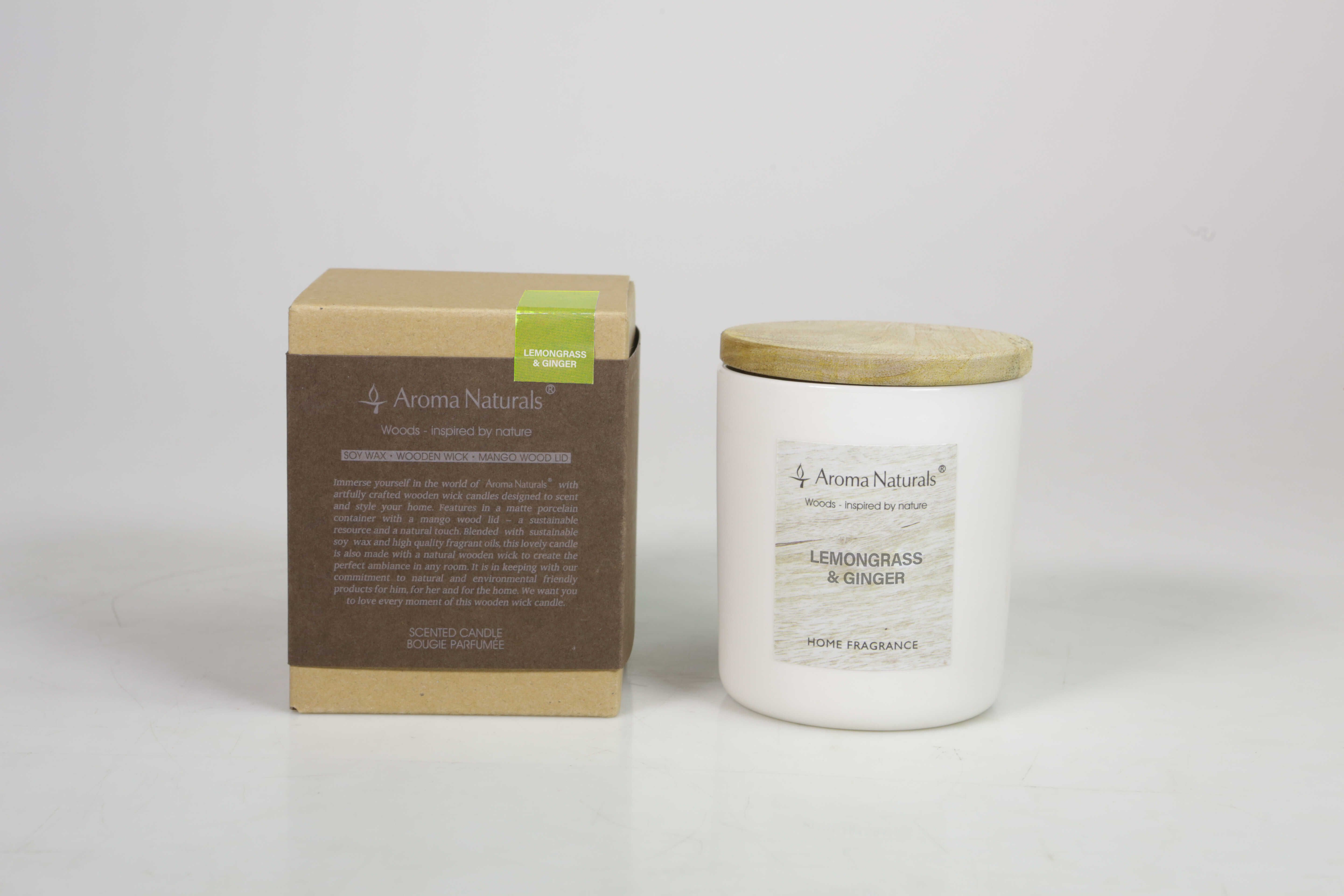 SCENTED CANDLE WOODS LEMONGRASS & GINGER 190GR 80X90