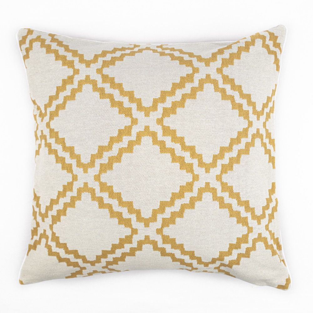 DECORATIVE CUSHION ALDO MUSTARD REVERSIBLE 