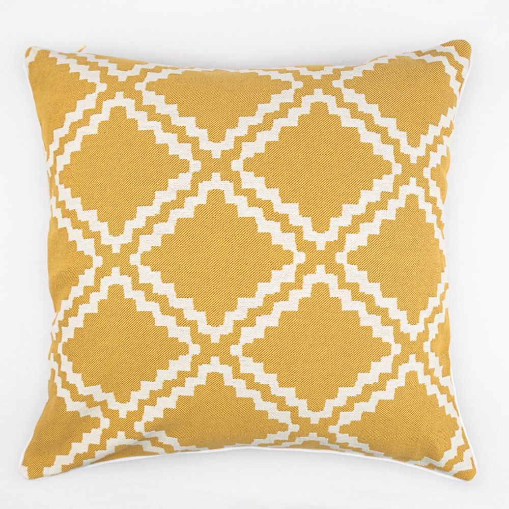 DECORATIVE CUSHION ALDO MUSTARD REVERSIBLE 