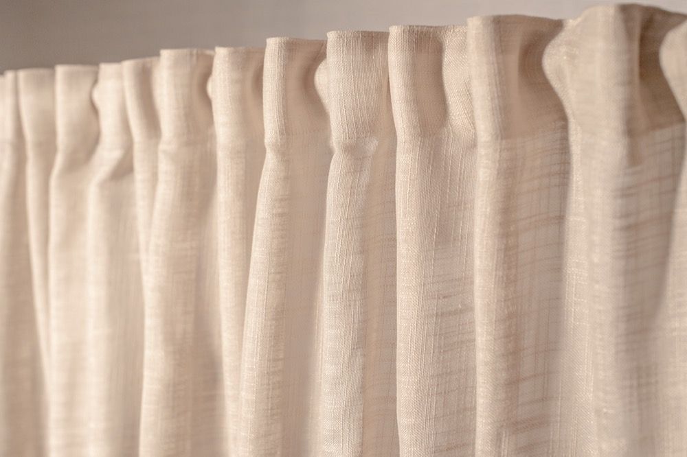 BEIGE SHEER CURTAIN 200Χ280 WITH TAPE