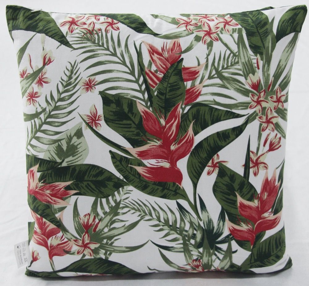 COTTON CUSHION HELICONIA FLORAL 45Χ45