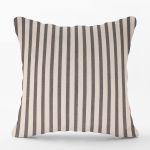  COTTON CUSHION 45Χ45 ECRU WITH GREY STRIPES
