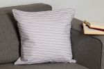 COTTON CUSHION 60x60 BEIGE WITH GREY STRIPES