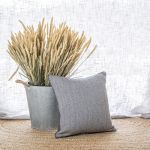 COTTON CUSHION FISH-BONE GREY 40X40