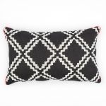 DECORATIVE CUSHION ALDO BLACK/RED REVERSIBLE 