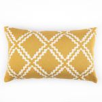 DECORATIVE CUSHION ALDO MUSTARD REVERSIBLE 