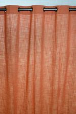 COTTON CURTAIN PEACH  WITH WEAVING DESIGN 140X260 WITH EYELETS