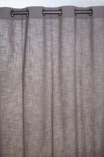 COTTON CURTAIN STONE WITH WEAVING DESIGN 140X260 WITH EYELETS