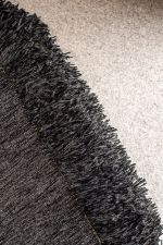 DECORATIVE THROW PLAIN BLACK