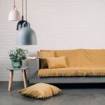 FLOOR CUSHION PLAIN GOLD 60X60