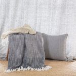 COTTON CUSHION FISH-BONE GREY 40X40
