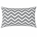  WATERPROOF CUSHION CHEVRON GREY 30X50