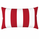  WATERPROOF CUSHION STRIPED RED 30X50