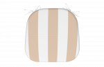  WATERPROOF CHAIR CUSHION STRIPED BEIGE SET OF 2 PCS 40Χ42Χ5