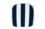  WATERPROOF CHAIR CUSHION STRIPED NAVY BLUE SET OF 2 PCS 40Χ42Χ5