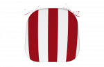  WATERPROOF CHAIR CUSHION STRIPED RED SET OF 2 PCS 40Χ42Χ5