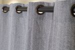 ΒΑΜΒΑΚΕΡΗ ΚΟΥΡΤΙΝΑ ΨΑΡΟΚΟΚΑΛΟ GREY 140Χ260 ΜΕ ΤΡΟΥΚΣ