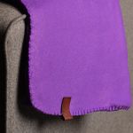 ΚΟΥΒΕΡΤΑΚΙ ΚΑΝΑΠΕ POLAR FLEECE LAVENDER LEATHER DETAIL 120X180