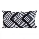 COTTON CUSHION STRIPE BLACK-WHITE 30Χ50 