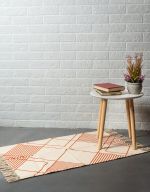 TERRACOTTA SQUARE COTTON RUG 60X90