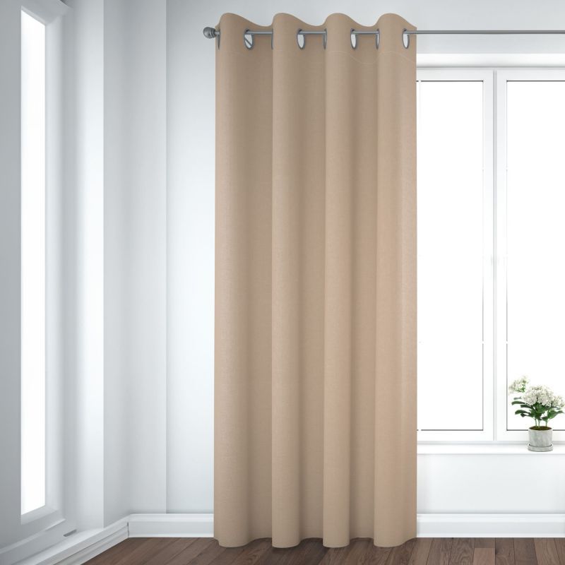 Φωτογραφία από COTTON CURTAIN SOLID YELLOW 140X260 WITH EYELETS