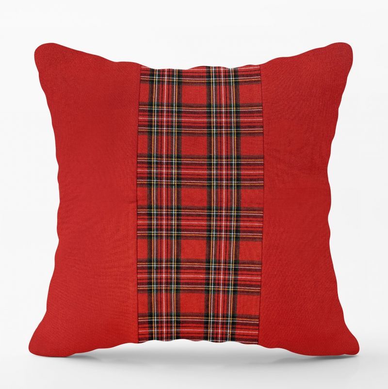 Φωτογραφία από COTTON CUSHION 45X45 RED WITH CHECKED PATTERN