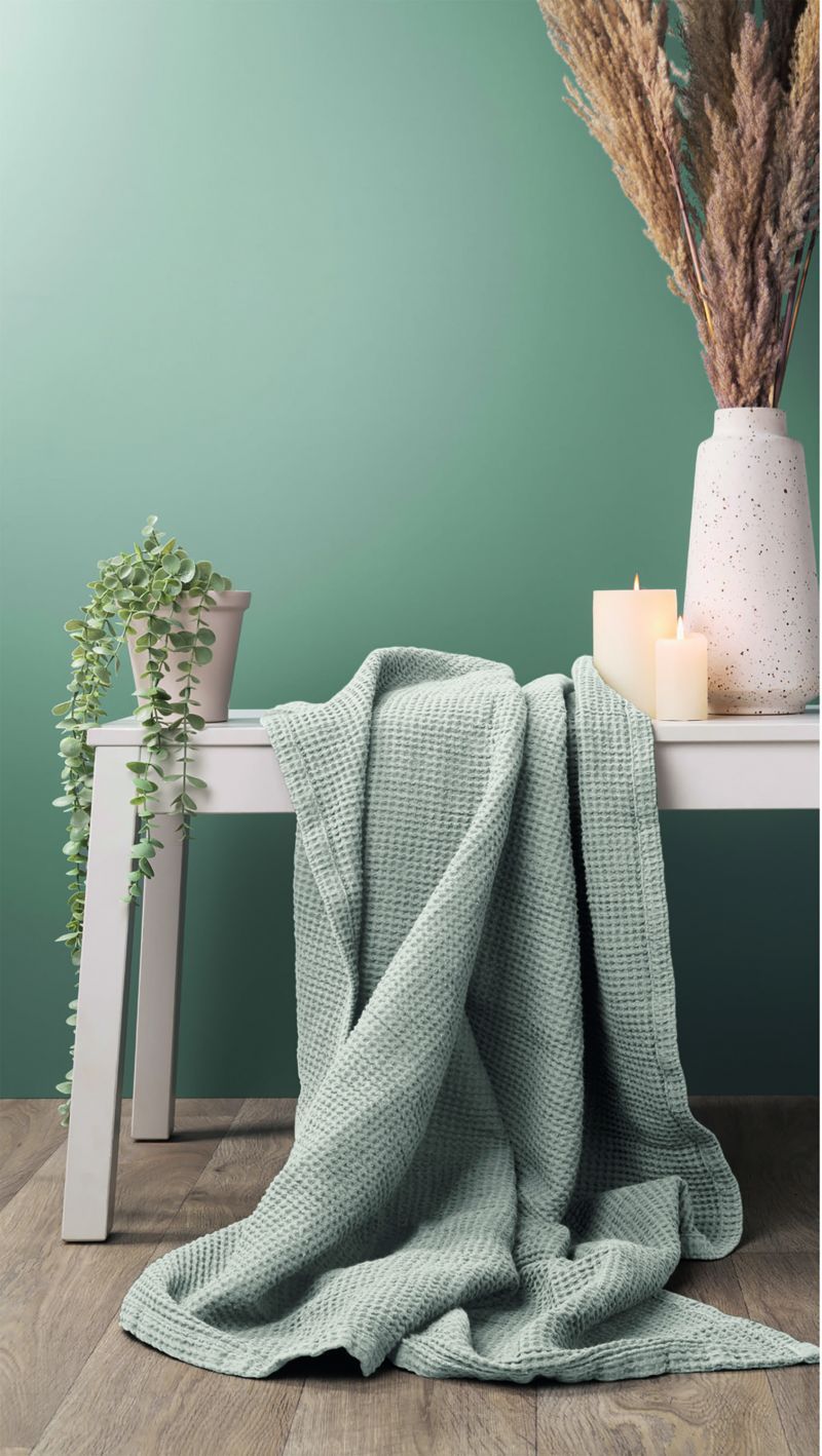 Φωτογραφία από Waffle blanket grey 