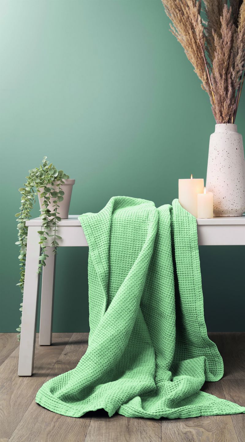 Φωτογραφία από Waffle blanket mint