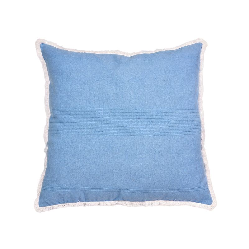 Φωτογραφία από  COTTON CUSHION 60x60 LIGHT BLUE WITH TASSELS