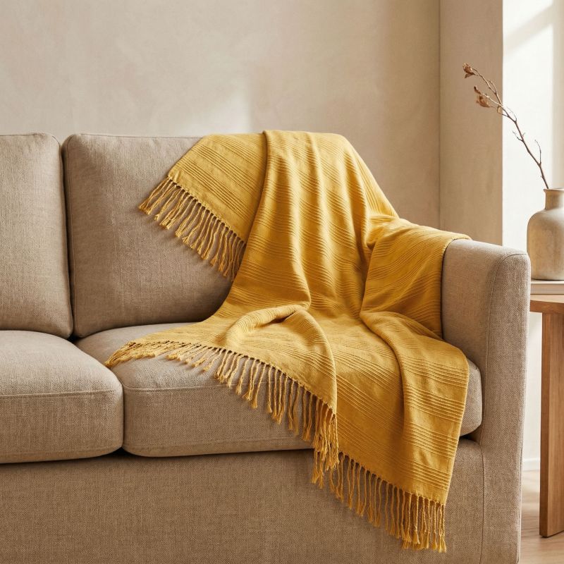 Φωτογραφία από COTTON THROW BADHAMI 170Χ230